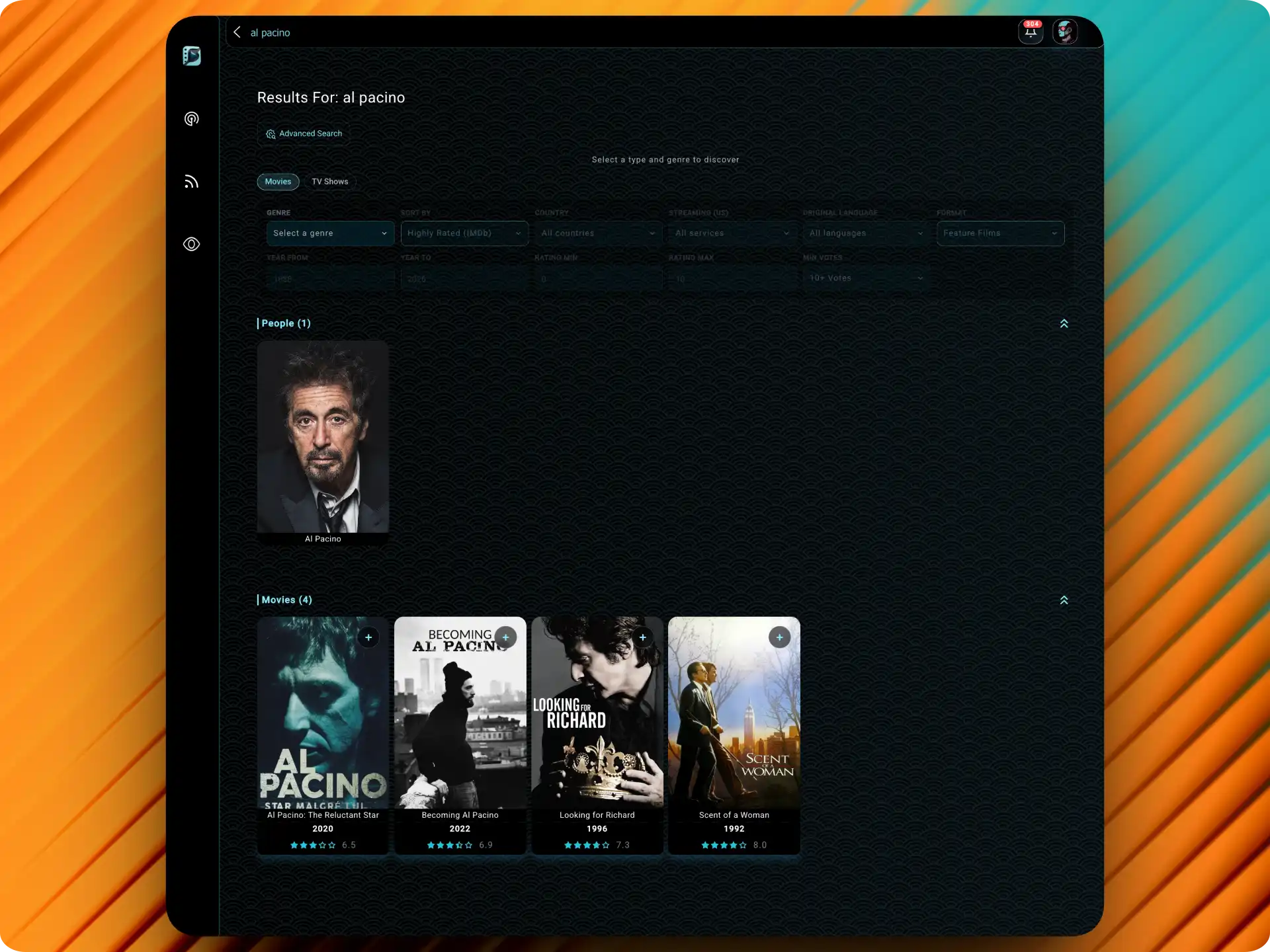 EnterCinema Advanced Search