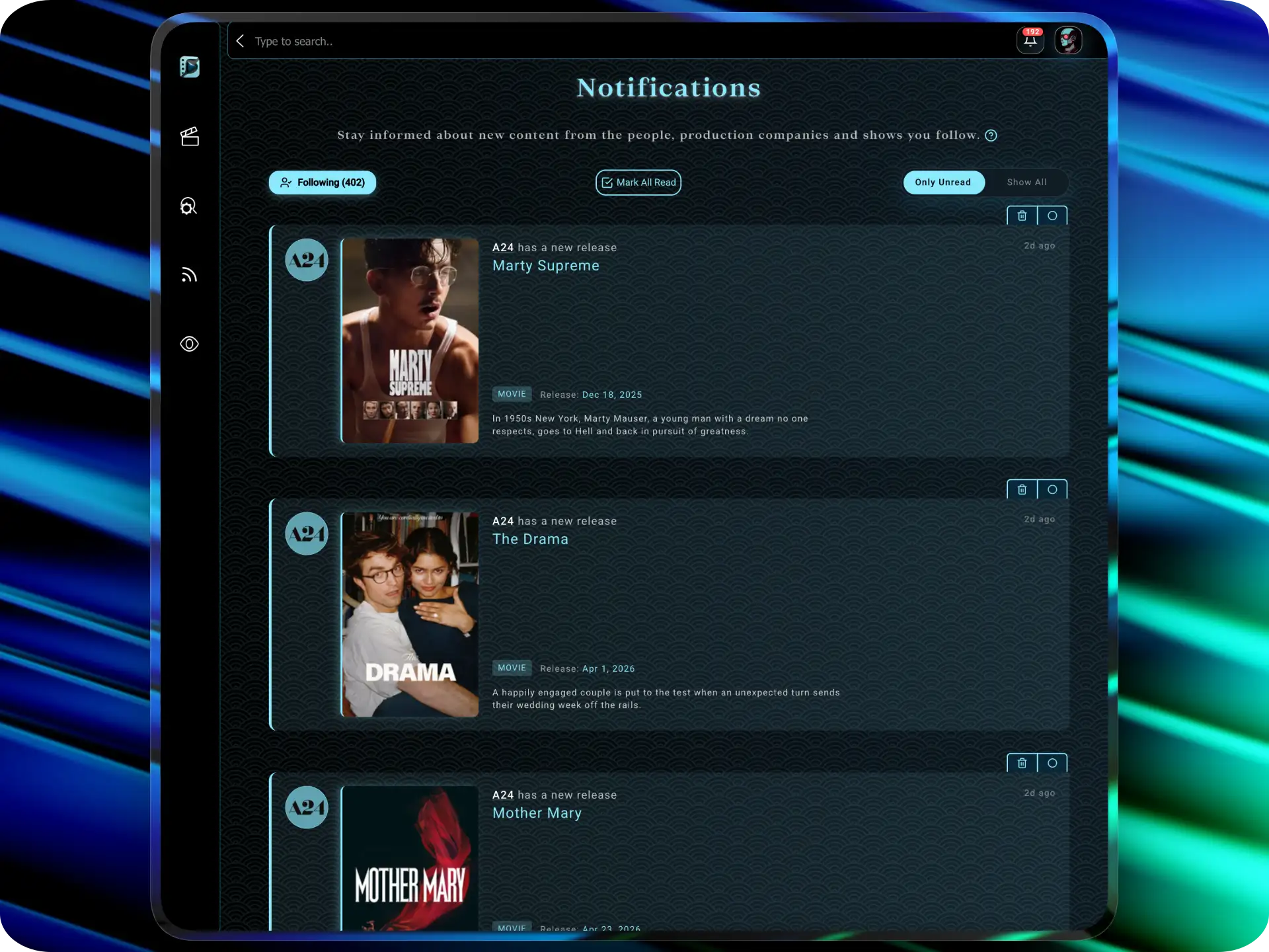 EnterCinema Notifications